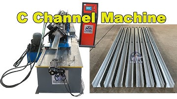 C channel punching round hole roll forming machine | 3 in 1 c channel roll forming machine