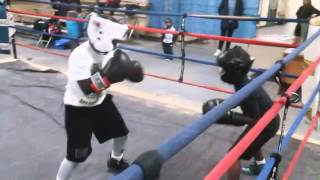 Joshua Vann Jr 7 yr sparring Johnny 9 yr