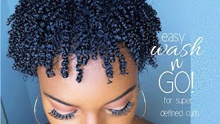 Best WASH N GO Tutorial for Short Natural Hair | Step-by-Step | Nia Hope