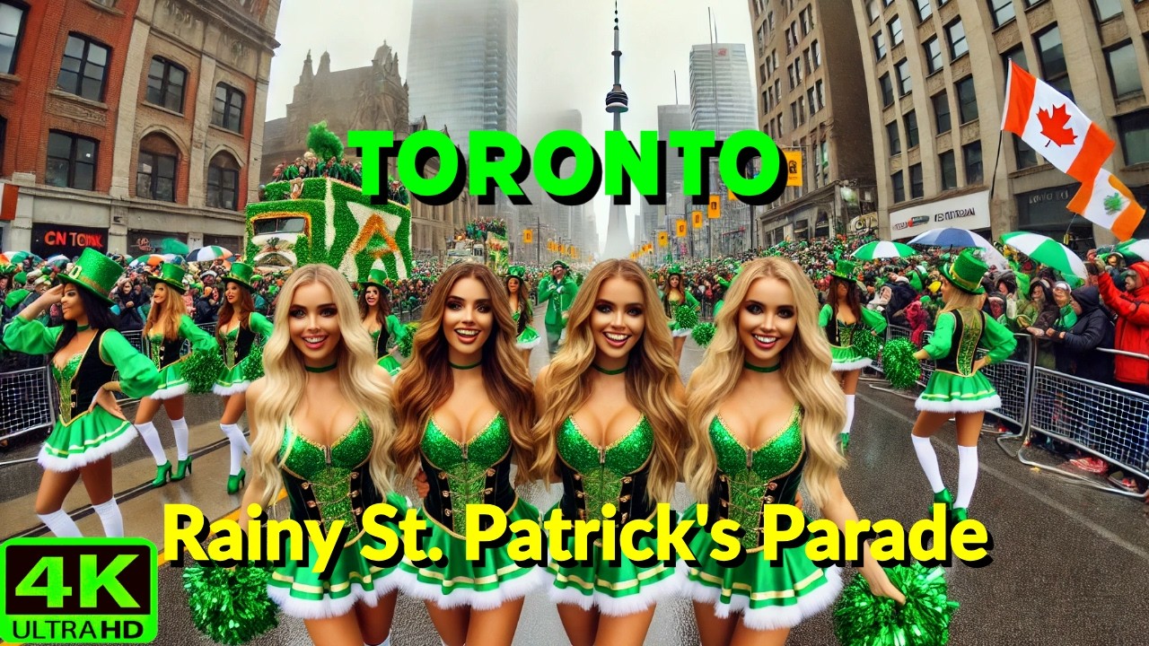 【4K】TORONTO’S MASSIVE ST PATRICK'S DAY PARADE ☘️ IRISH CULTURE CELEBRATION ON YONGE ST