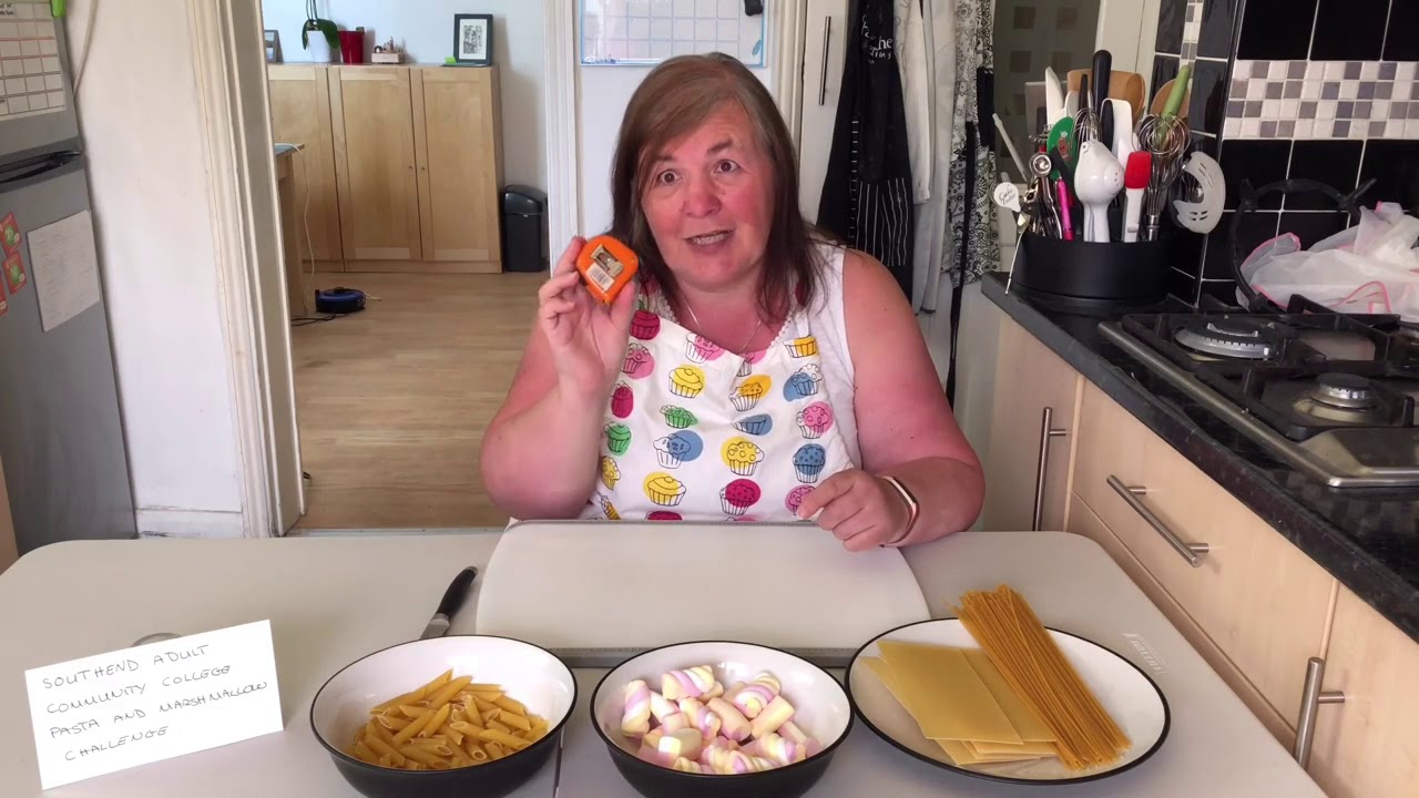 Pasta Marshmallow Tower Challenge 2 YouTube