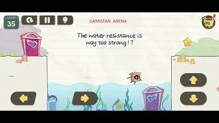 Brain Riddle Tricky Box level 35 The water resistance is way too strong