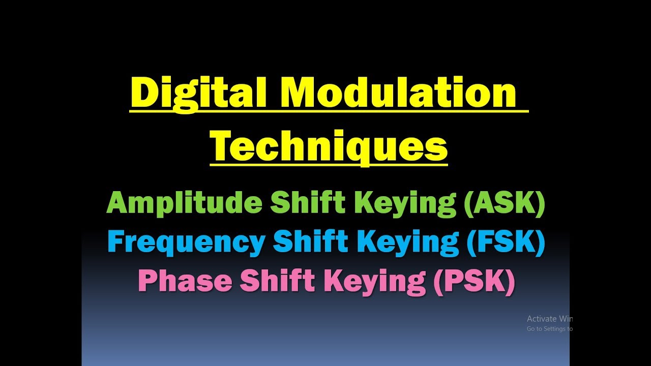 Ask frequency. Digital Modulation.