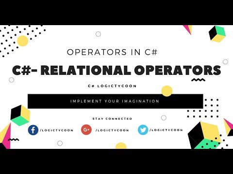 C# Relational Operators in Hindi/Urdu Lecture-7