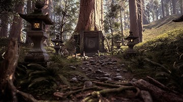 My  Japanese shrine forest ingame render with Unreal Engine 4.25