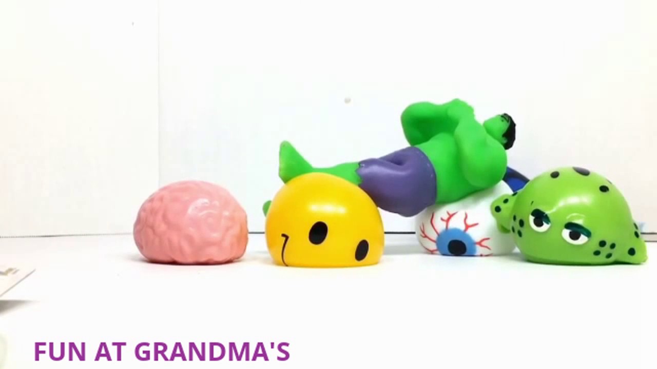 Squishy Squishies collection splat balls fun at grandma's YouTube