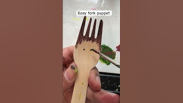 Easy fork puppet #shorts #craft