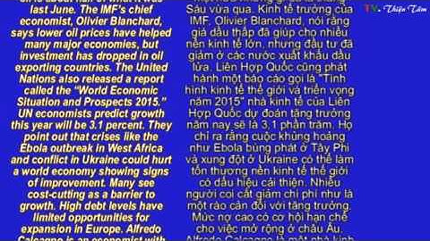 Luyện nghe tiếng Anh cấp tốc có hỗ trợ phụ đề ( Anh_Việt ) World Economy 2015 (VOA)