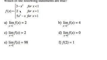 1.5c Determining Limits of Piecewise Functions Using Algebraic Properties of Limits
