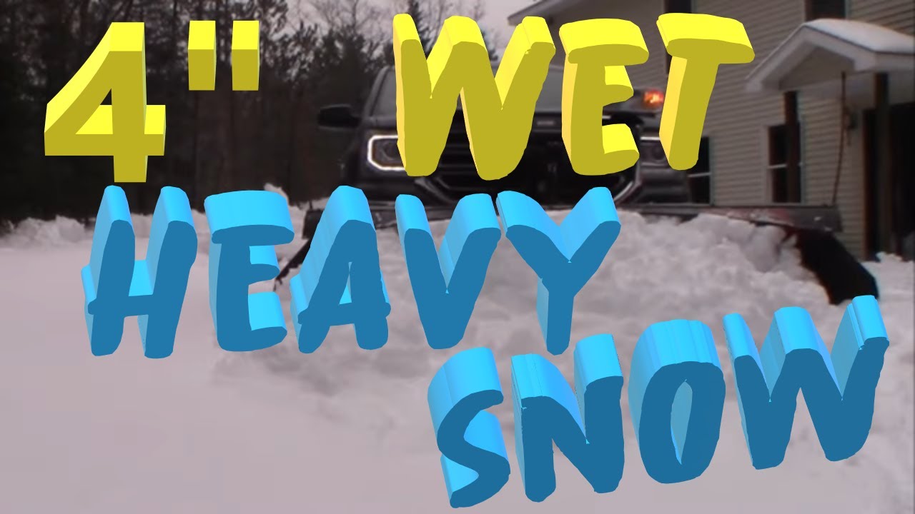 Plowing 4 Inches of Heavy Snow - YouTube