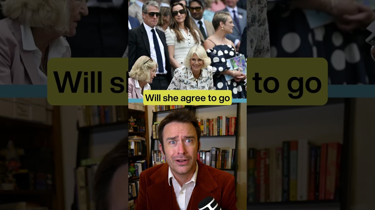 Hugh Grant falls asleep behind Queen at Wimbledon 