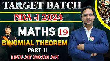 Binomial Theorem -2 for nda | NDA Maths Classes | NDA Maths Preparation 2024 | NDA