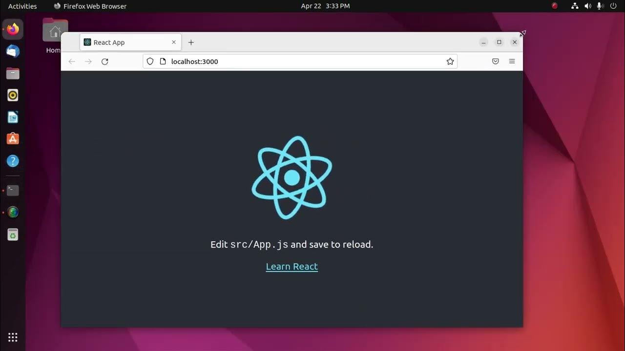 How install react on ubuntu 22 04 lts and create react js application