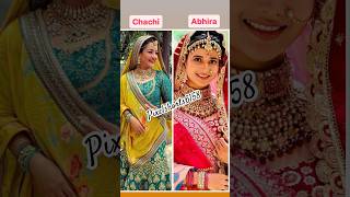 Chachi 🆚 Abhira 😍#trending🤩 #samriddhishukla 😘#yrkkh4🫂 #love♥️ #viral 💐🎀