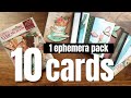 1 ephemera pack - 10 cards!