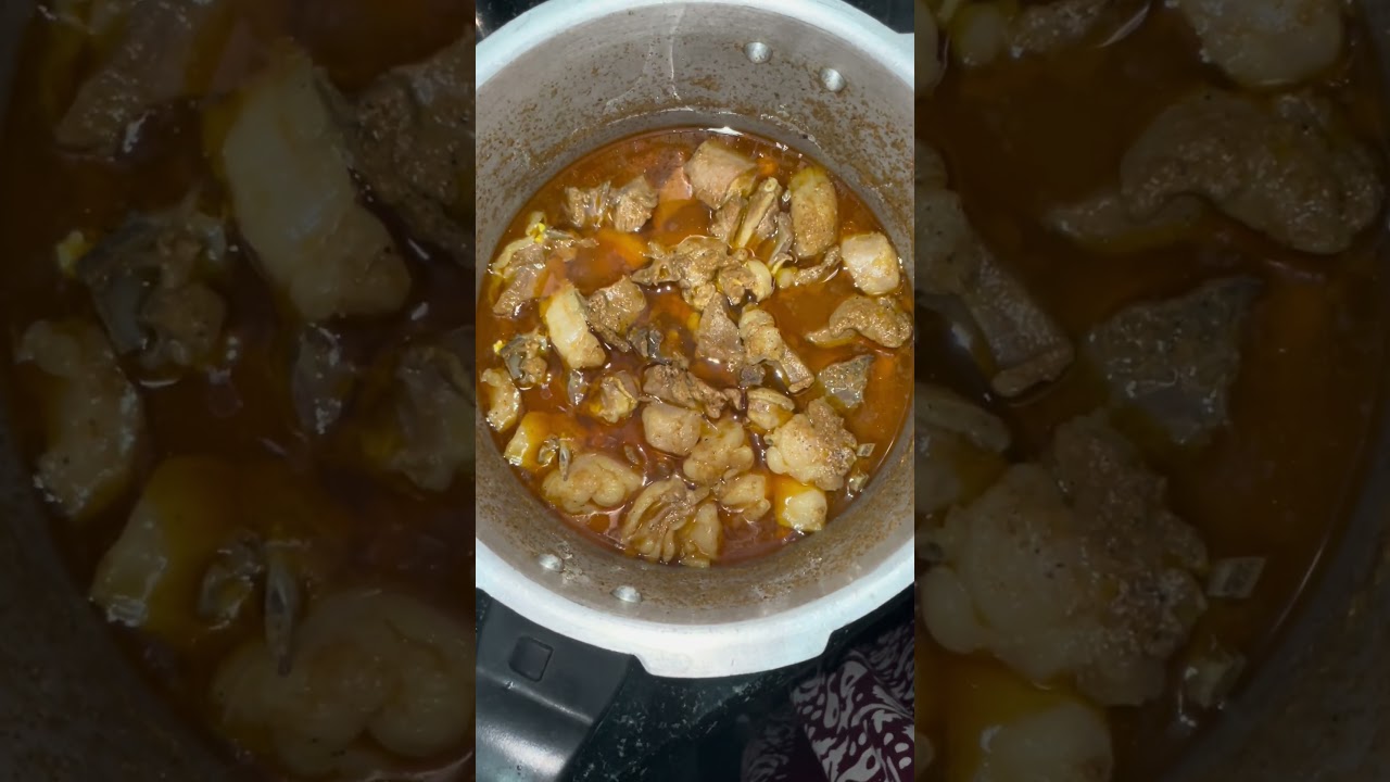 Mutton gravy and mutton pepper fry 