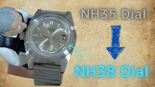 【SEIKO MOD】NH38 MOD ➂：Experimenting with Modifying NH35 Dial to NH38 Dial