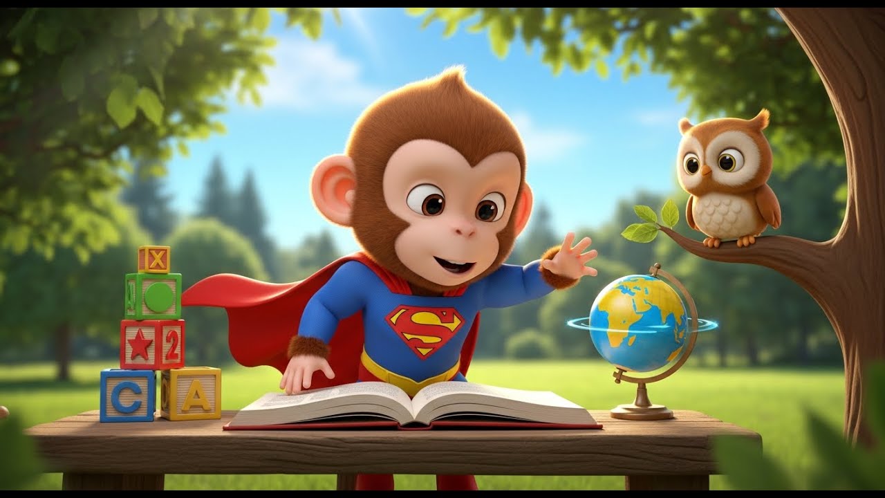 Study Time Adventure! Baby Monkey Learns, Laughs & Grows Smarter Every Day! 🐒📚✨ | Monkey Babies