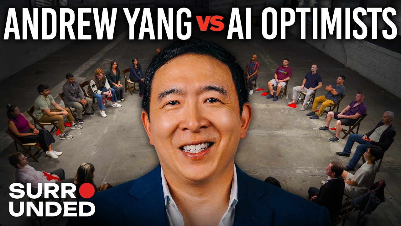 AI Realist vs 20 AI Optimists (ft. Andrew Yang) | Surrounded