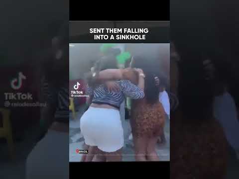 Sinkhole Swallows Women Dancing At Birthday Party in Brazil
