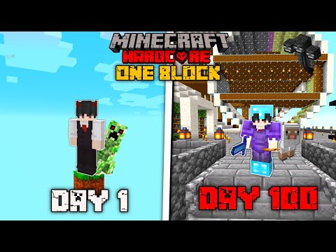 Surviving 100 Days In Oneblock Minecraft Hardcore Hindi  #minecraft100days  #minecraftoneblock