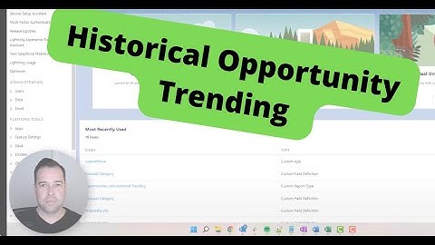 Salesforce Historical Opportunity Trending