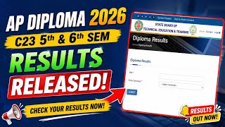 AP DIPLOMA C23 5th & 6th SEM RESULTS RELEASED || AP DIPLOMA results