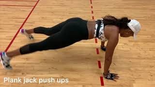 Plank jack push ups