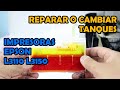 Desmontar tanques ECOFIT y mecanismo de succión | Epson L3110 L3150 | Tanques tapados