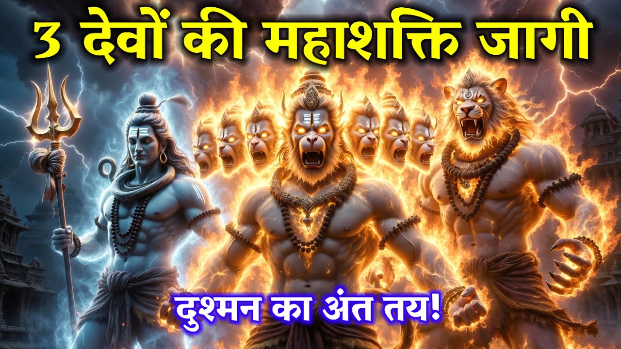11 मुखी हनुमान उग्र मंत्र 🔥भैरव–नरसिंह शक्ति से शत्रु, भूत-पिशाच नाश | #hanumanmantra 