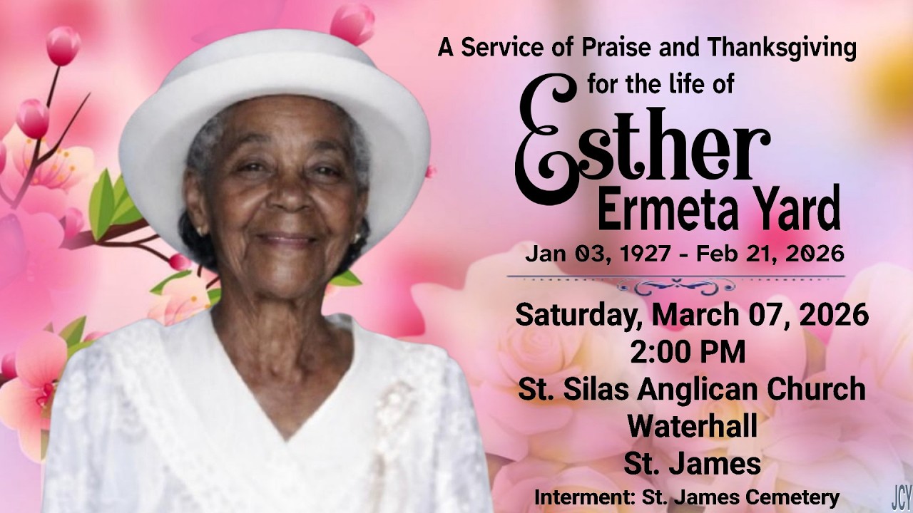 A Service of Praise and Thanksgiving for the life of Esther Yard