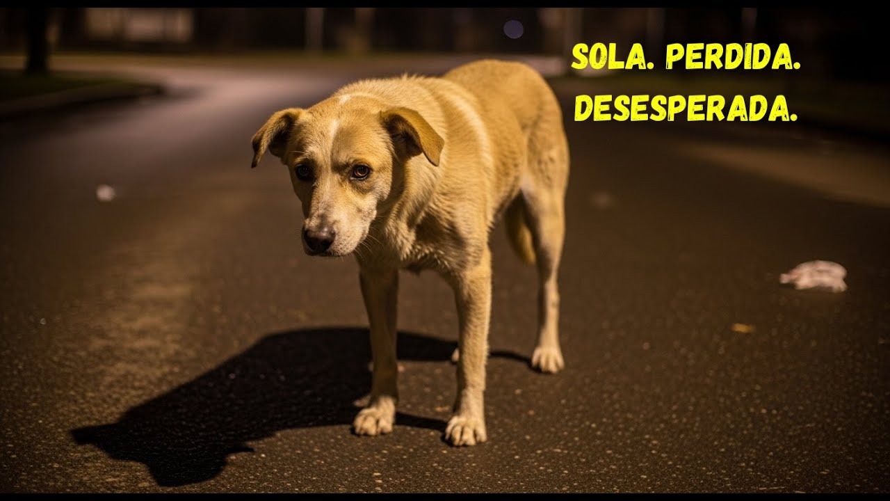 Una perrita embarazada fue abandonada… hasta que un campesino apareció