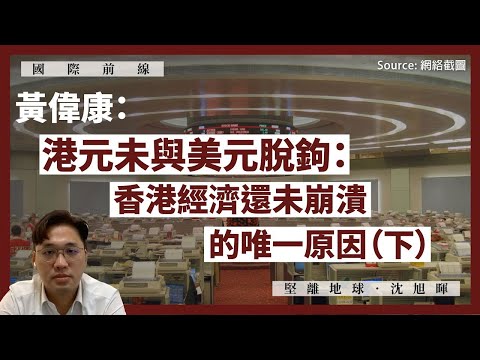 【國際前線 125 🇭🇰🇺🇸💰】黃偉康：港元未與美元脫鉤：香港經濟還未崩潰的唯一原因（下）