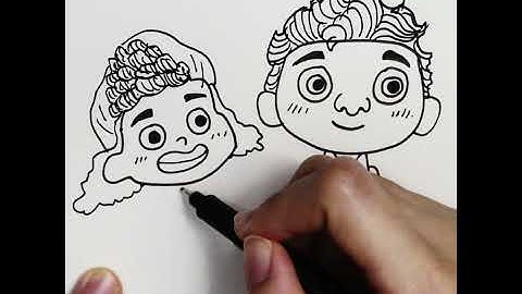 How to draw Giulia | Luca Disney Pixar #3 Simple Doodle Art Drawing by Niuniu