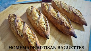 The BEST Crispy Sourdough Baguettes | Cele mai Crocante Baghete cu maia