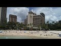 Honolulu, waikiki beach drone 4k