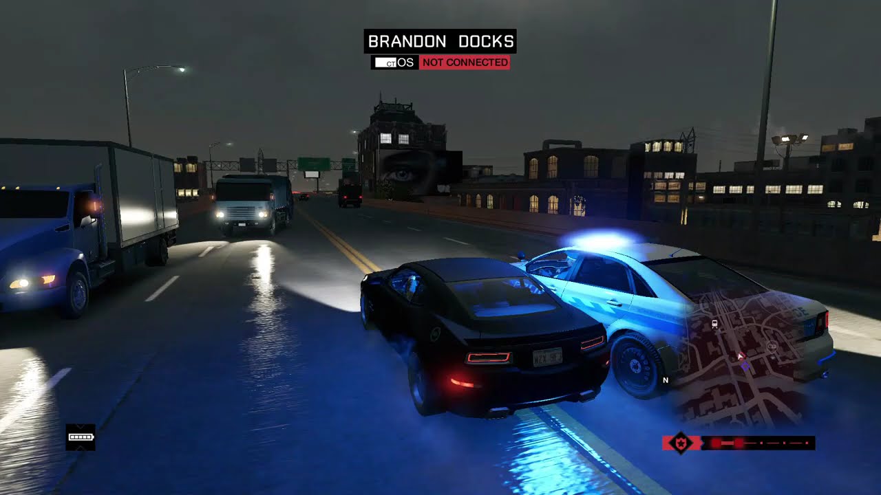 Watch_Dogs Police Chase act 1 in Night