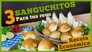 3 Tipos de bocaditos - rico y fácil