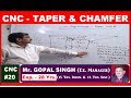 CNC PROGRAMMING - HOW TO MAKE TAPER PROGRAMME WITH &#39;A&#39; COMMAND || C20||  IN HIDI BY GOPAL SIR