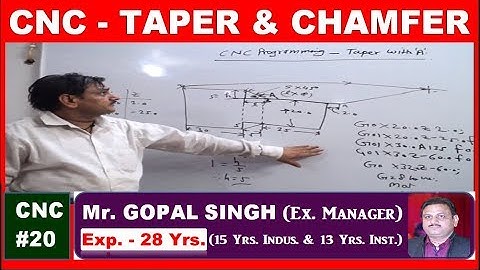 CNC PROGRAMMING - HOW TO MAKE TAPER PROGRAMME WITH 