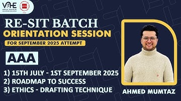 ACCA AAA | Ethics - Drafting Technique | Roadmap to Success | Re-sit Batch Orientation for Sep