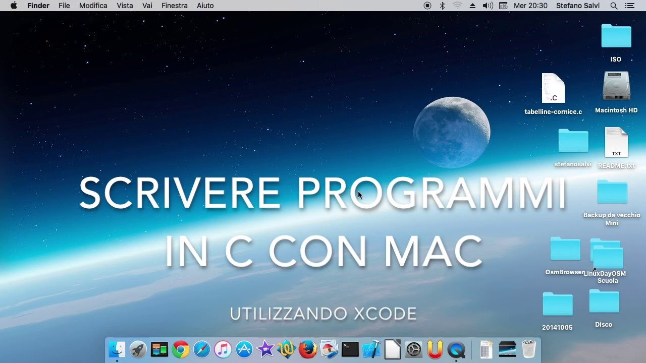 Compilare programmi C su Mac con Xcode - YouTube