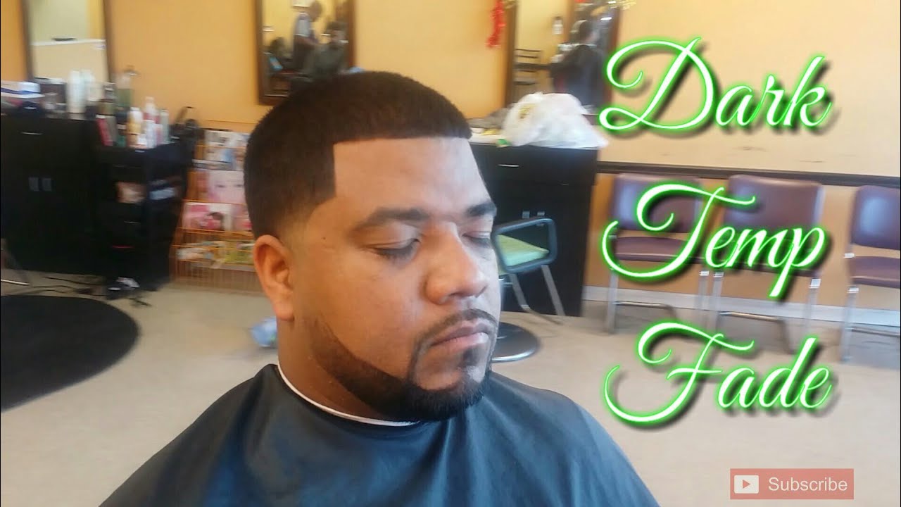 Dark Temp Fade Haircut Barber Tutorial