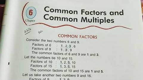 Class 4 Mathematics//Common Factors and HCF//Chapter 6
