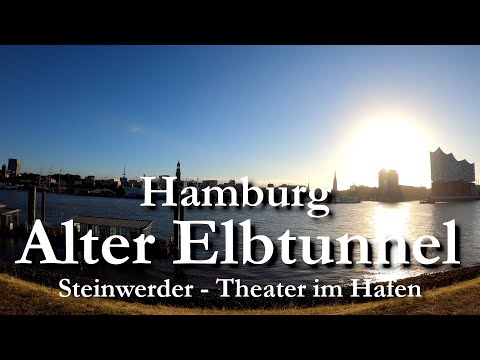 Hamburg. Alter Elbtunnel - Steinwerder - Theater im Hafen.