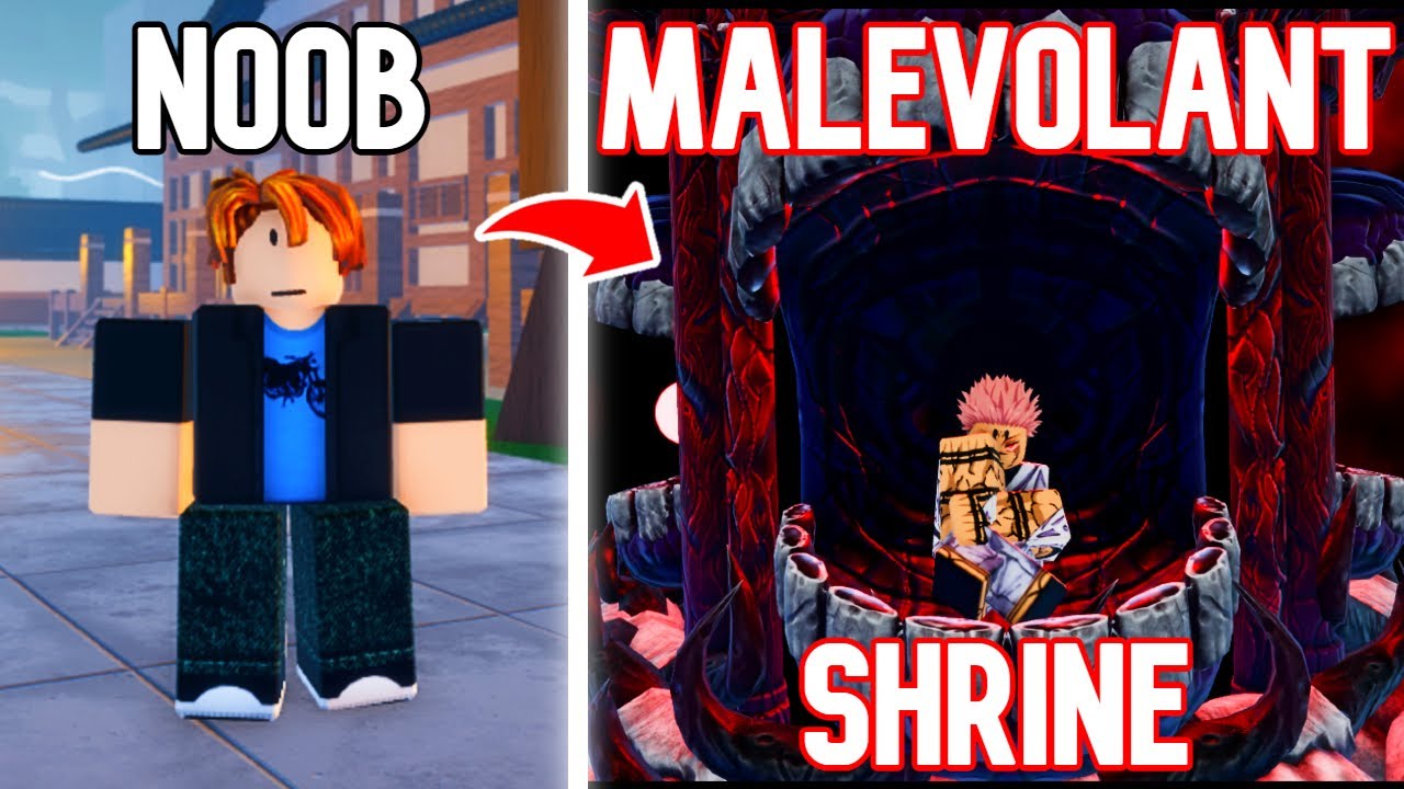 Going from Noob to MALEVOLANT SHRINE SUKUNA in Jujustu Zero Roblox!