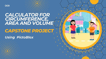 Capstone Project | Calculator for area, circumference and volume | using PictoBlox | Python coding