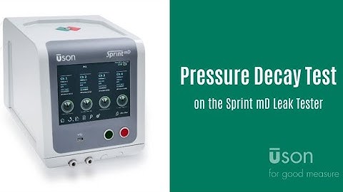 Sprint mD Pressure Decay Test