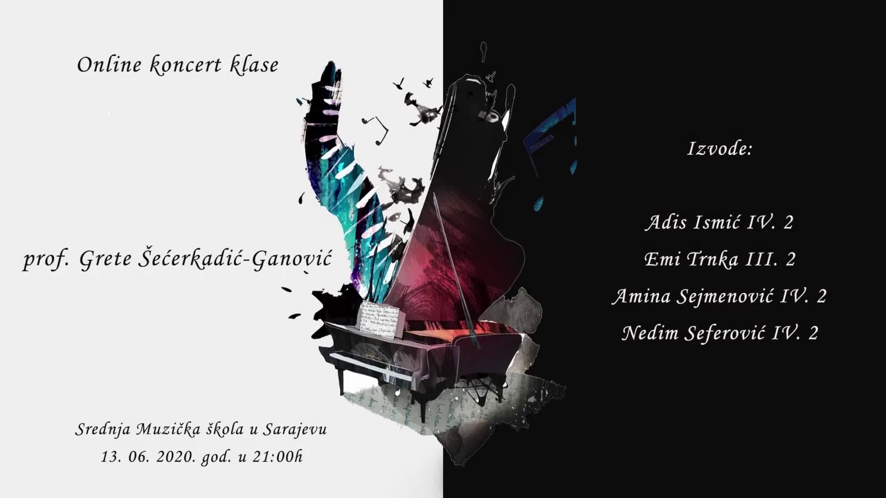 Online Koncert klase prof. Greta Šećerkadić - Ganović
