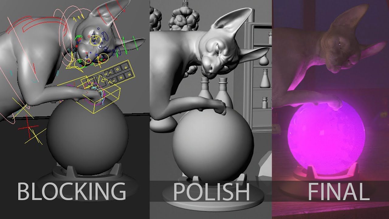 3D Animation Breakdown | Foreteller Cat Shot Progression